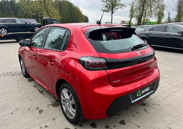 Peugeot 208 cena 48900 przebieg: 45090, rok produkcji 2020 z Świerzawa małe 172